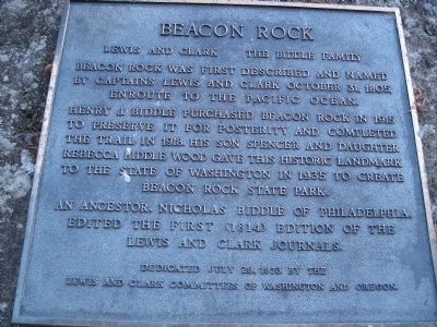 Beacon Rock Marker image. Click for full size.