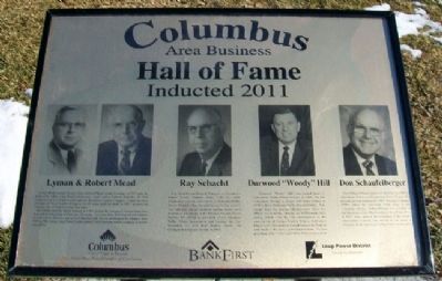 Columbus Area Business Hall of Fame 2011 Marker image. Click for full size.