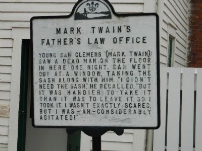 Mark Twain's Father's Law Office Marker image. Click for full size.