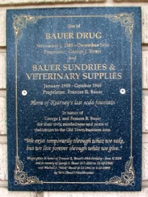 Site of Bauer Drug Marker image. Click for full size.