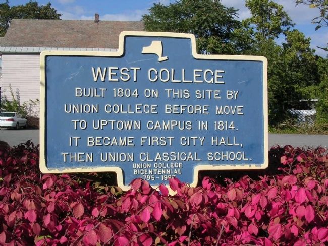 West College Marker image. Click for full size.