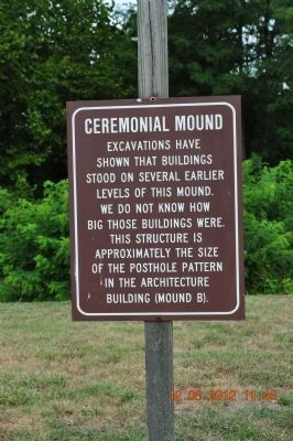 Ceremonial Mound Marker (Mound A) image. Click for full size.