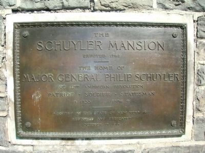 Schuyler Mansion Marker image. Click for full size.