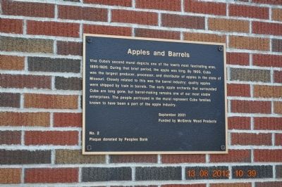 Apples and Barrels Marker. Click for full size. Apples and Barrels Marker image. Click for full size.