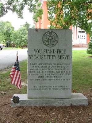 You Stand Free Because They Served Marker image. Click for full size.