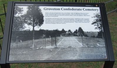 Groveton Confederate Cemetery Marker image. Click for full size.