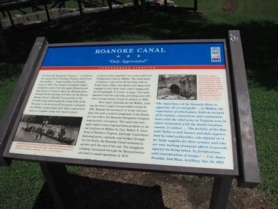Roanoke Canal Marker image. Click for full size.