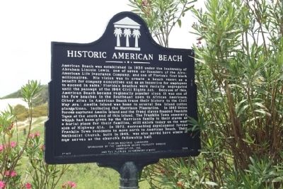 Historic American Beach Marker image. Click for full size.