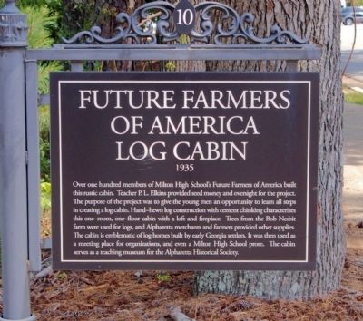 Future Farmers of America Log Cabin Marker image. Click for full size.