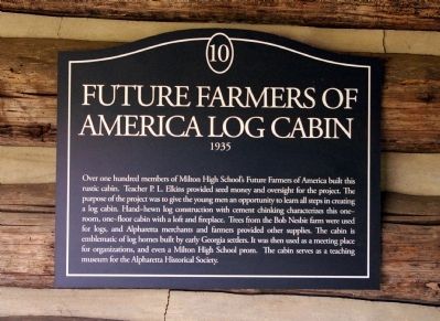 Future Farmers of America Log Cabin Marker image. Click for full size.