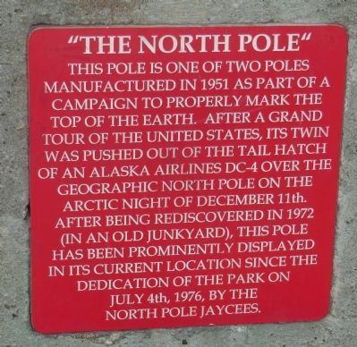 The "North Pole" Marker image. Click for full size.