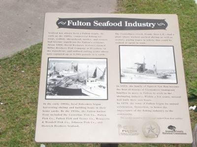 Fulton Seafood Industry Marker image. Click for full size.