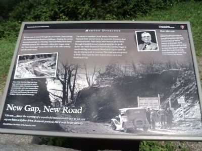 New Gap, New Road Marker image. Click for full size.