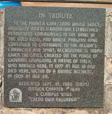 Giovanni Lavagnino Marker. Click for full size. Giovanni Lavagnino Marker image. Click for full size.