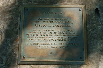 Columbia National Registered Historic Site Plaque image. Click for full size.