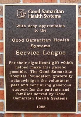 Good Samaritan Air Crew Memorial Gazebo Sponsor Marker. Click for full size. Good Samaritan Air Crew Memorial Gazebo Sponsor Marker image. Click for full size.