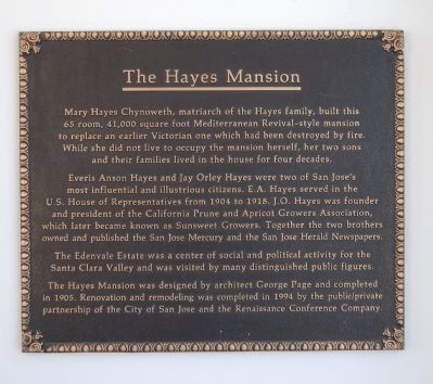 Hayes Mansion Marker image. Click for full size.