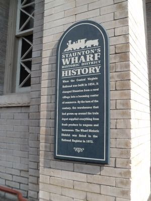 Staunton’s Wharf Historic District History Marker. Click for full size. Staunton’s Wharf Historic District History Marker image. Click for full size.
