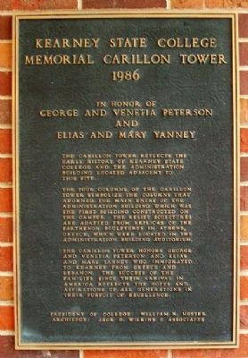 Kearney State College Memorial Carillon Tower Marker image. Click for full size.
