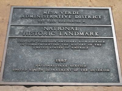 Mesa Verde Administrative District Marker image. Click for full size.