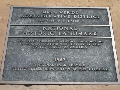 Mesa Verde Administrative District Marker. Click for full size. Mesa Verde Administrative District Marker image. Click for full size.