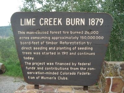 Lime Creek Burn 1879 Marker image. Click for full size.