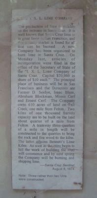 Copy of Newspaper Article Displayed on the Historic Lime Kiln Marker image. Click for full size.
