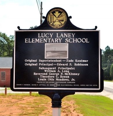 Lucy Laney Elementary School Marker reverse image. Click for full size.
