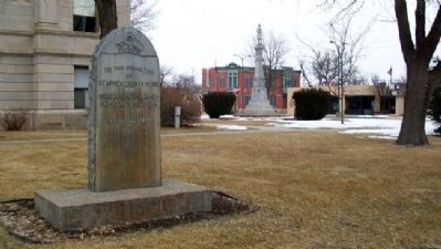 Kearney County Pioneers Monument image. Click for full size.