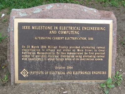 IEEE Milestone Marker image. Click for full size.