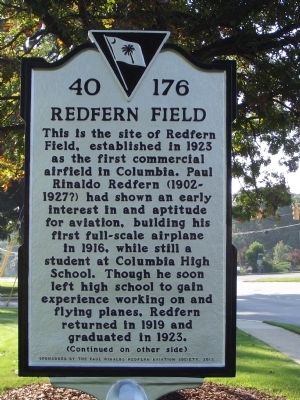 Redfern Field / Paul R. Redfern Marker image. Click for full size.