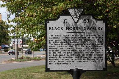 Black Horse Cavalry Marker. Click for full size. Black Horse Cavalry Marker image. Click for full size.