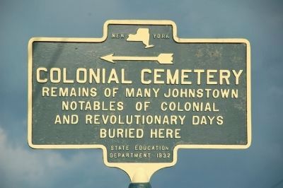 Colonial Cemetery Marker. Click for full size. Colonial Cemetery Marker image. Click for full size.