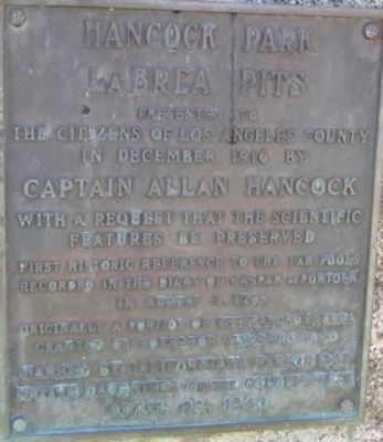 Hancock Park Marker image. Click for full size.