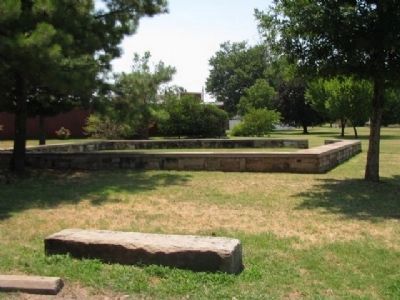 Remnants of Fort Smith's stone wall image. Click for full size.