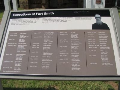 Executions at Fort Smith Marker image. Click for full size.