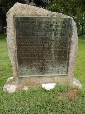 Colonel Samuel Watson Marker. Click for full size. Colonel Samuel Watson Marker image. Click for full size.
