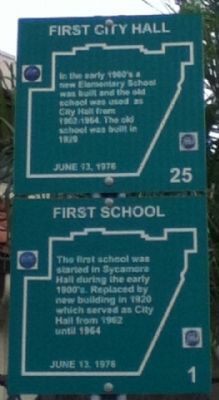 First City Hall / First School Marker image. Click for full size.