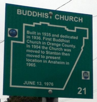 Buddhist Church Marker image. Click for full size.