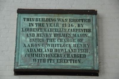 A Court House Builder's Plaque image. Click for full size.