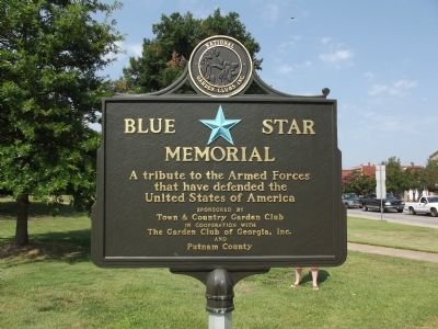 Blue Star Memorial next to the Marker image. Click for full size.