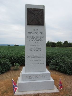 11th Mississippi Infantry Regiment Marker image. Click for full size.