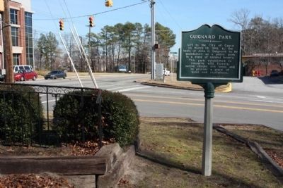 Guignard Park Marker at the intersection of Knox Abbot Drive and Axtell Drive image. Click for full size.