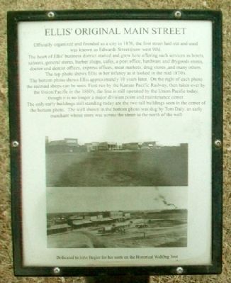 Ellis' Original Main Street Marker. Click for full size. Ellis' Original Main Street Marker image. Click for full size.