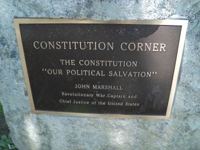 Constitution Corner Marker image. Click for full size.
