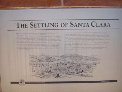 The Settling of Santa Clara Marker - Side A image. Click for full size.