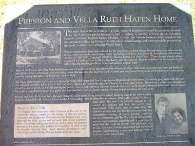 Preston and Vella Ruth Hafen Home Marker image. Click for full size.