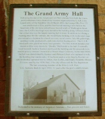 The Grand Army Hall Marker image. Click for full size.