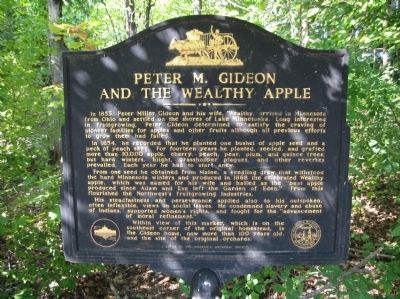 Peter M. Gideon and the Wealthy Apple Marker image. Click for full size.