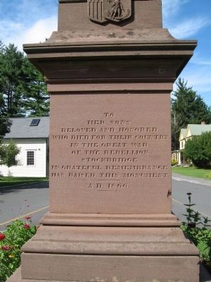 Stockbridge Civil War Monument. Click for full size. Stockbridge Civil War Monument image. Click for full size.